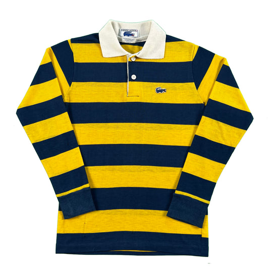 80s Sheer Lacoste Long Sleeve Polo- XXS