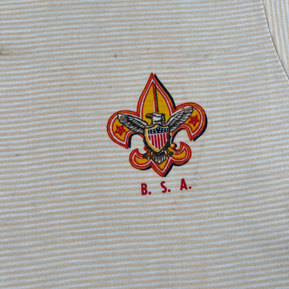 70s Striped Tan BSA Ringer Tee- S