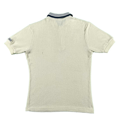 70s White 'Catalina' Terry Cloth Polo Shirt- S