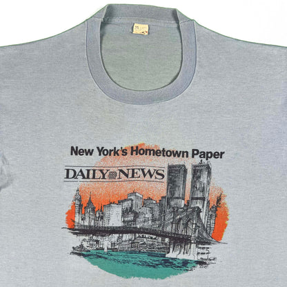 80s NYC Daily News Newspaper Tee- L