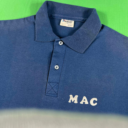 70s ' MAC CARLTON McDANIEL' Collared Tee- L