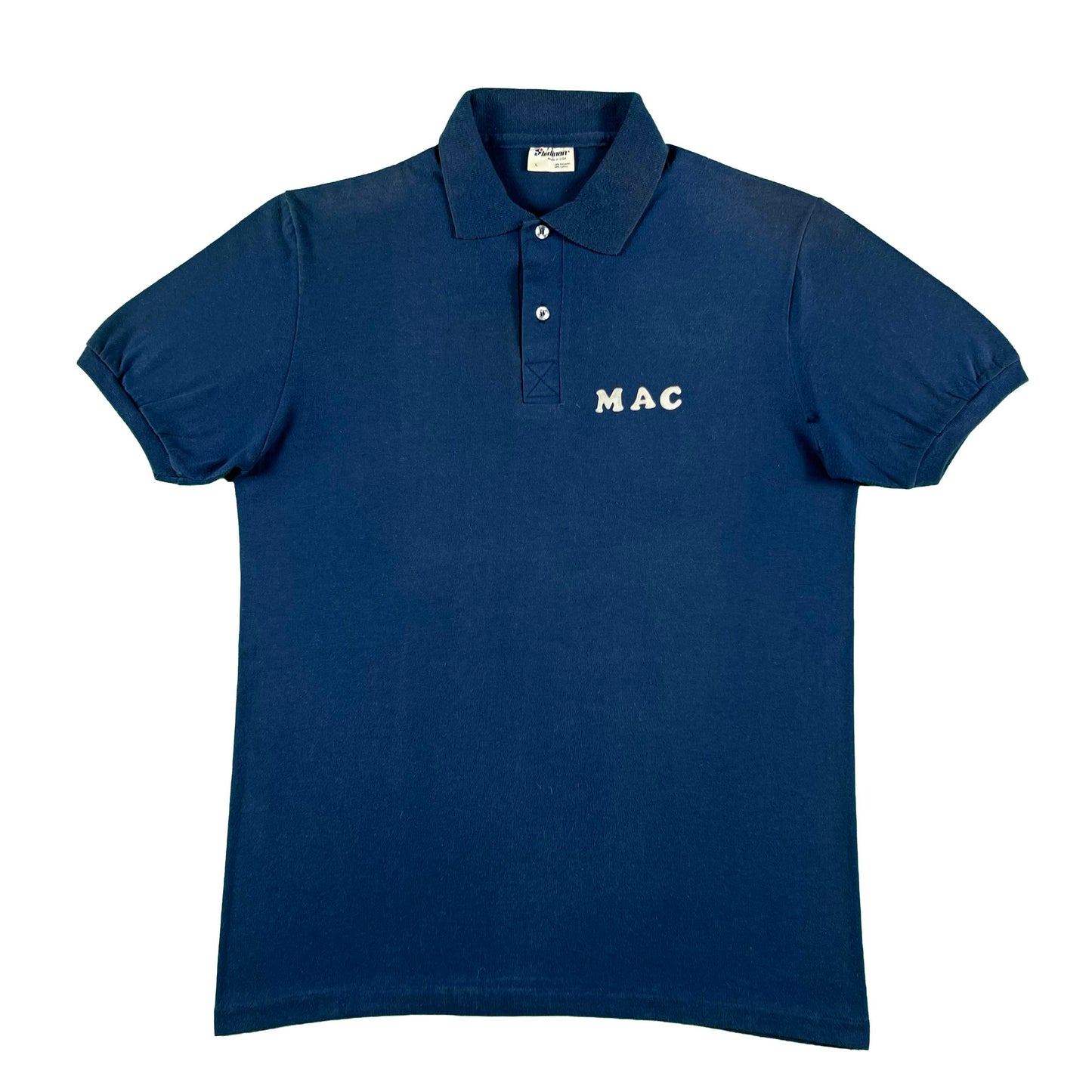 70s ' MAC CARLTON McDANIEL' Collared Tee- L