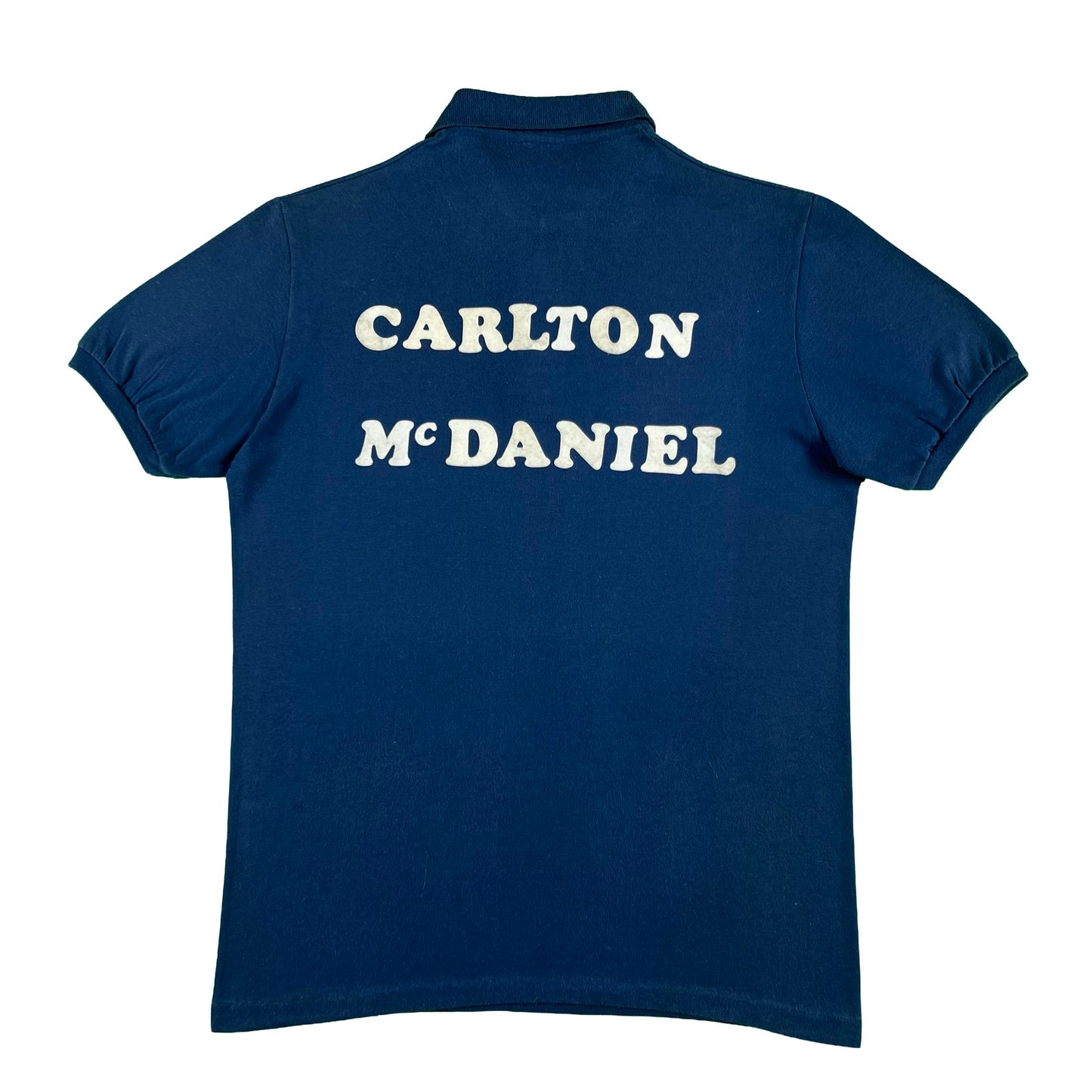 70s ' MAC CARLTON McDANIEL' Collared Tee- L