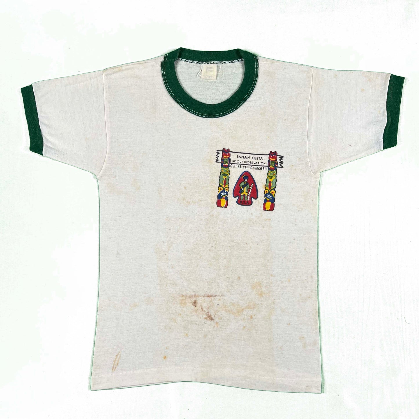 70s Tanah Keeta Scout Reservation Beat Up Ringer Tee- XS