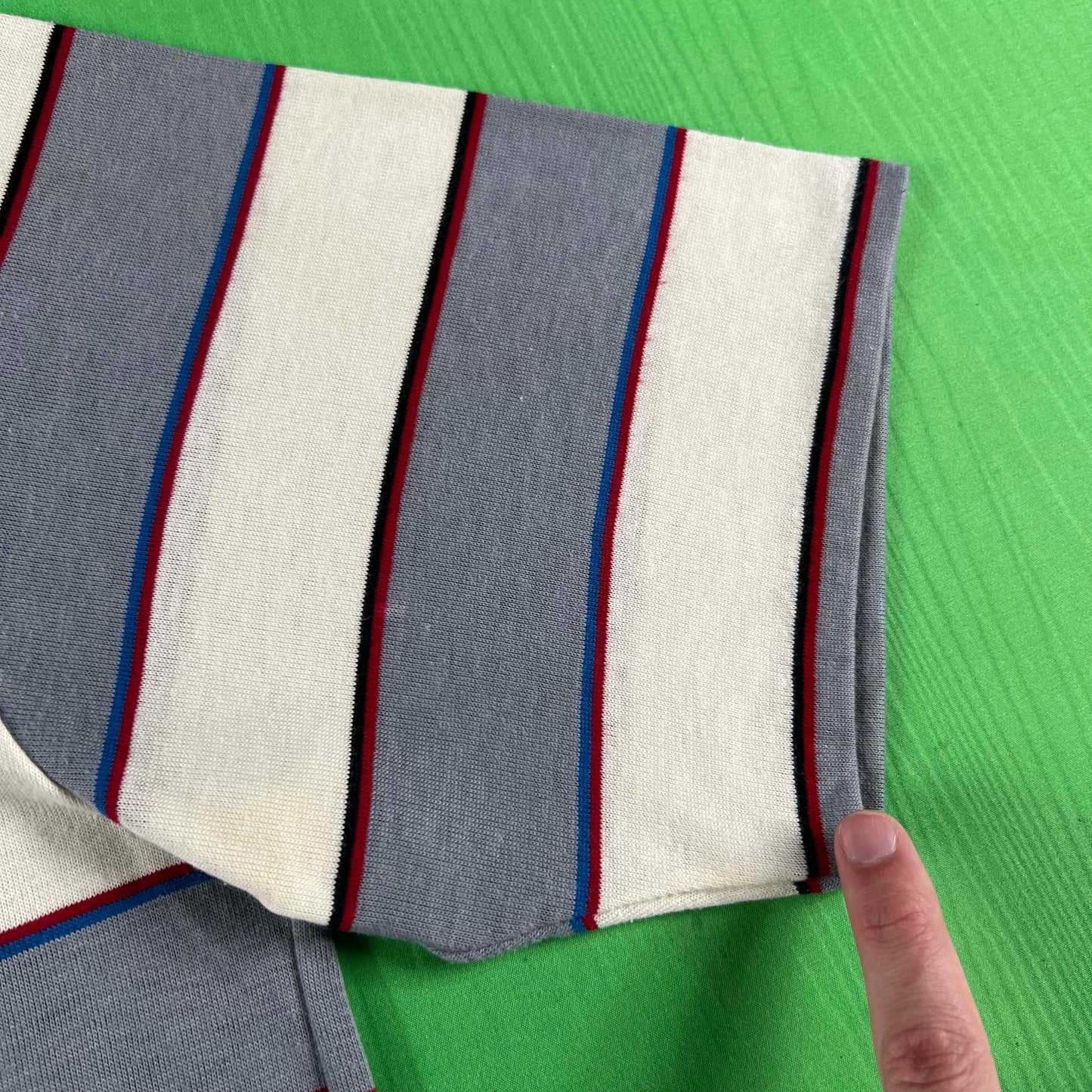 70s Wrangler Striped Pocket Polo Shirt- L