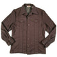 70s Lee Brown Heavy Polyester Pearl Snap- M