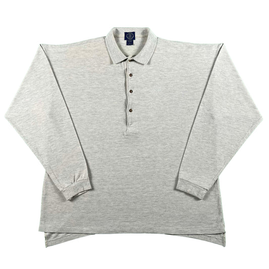 90s Gap Long Sleeve Crest Polo Shirt- XL