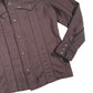 70s Lee Brown Heavy Polyester Pearl Snap- M