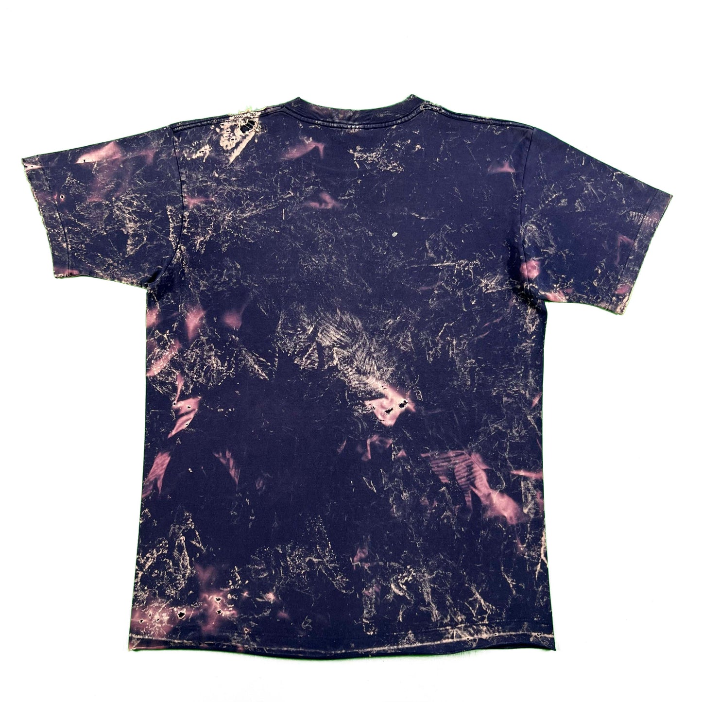 90s Thrashed & Bleach Splotched Pocket Tee- XL