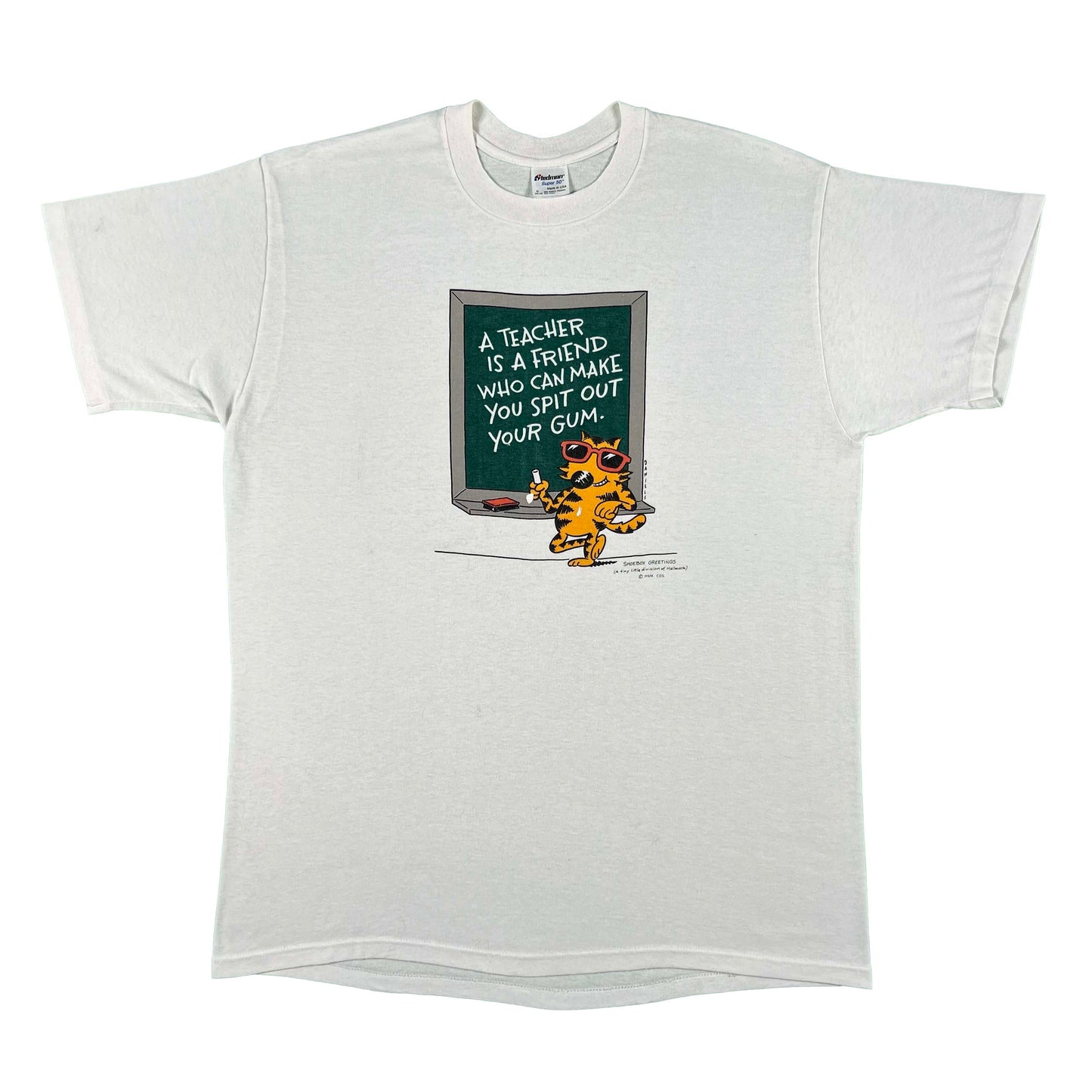 80s A Teacher Makes You Spit Your Gum Tee- L