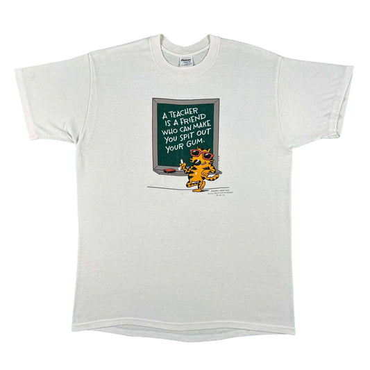 80s A Teacher Makes You Spit Your Gum Tee- L