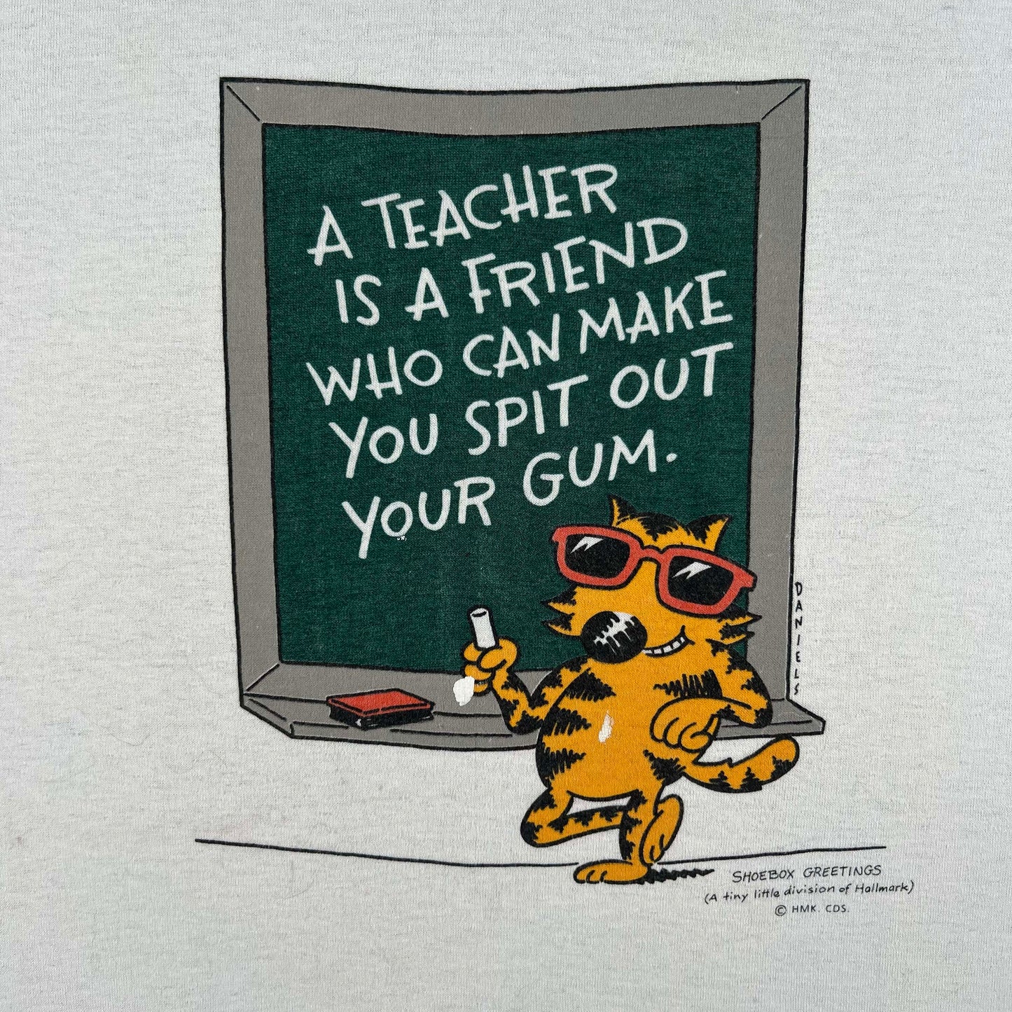 80s A Teacher Makes You Spit Your Gum Tee- L