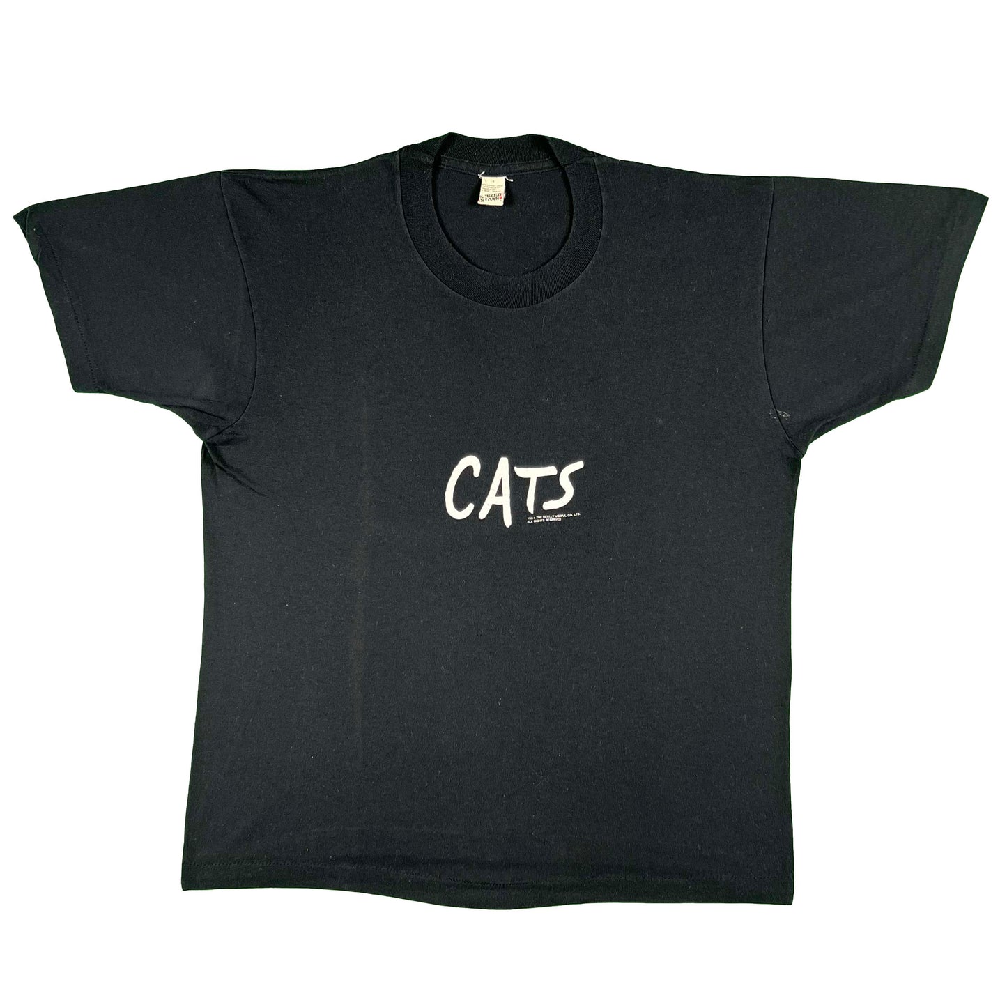 80s Faded Black 'Cats' Tee- M