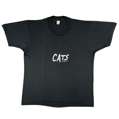 80s Faded Black 'Cats' Tee- M