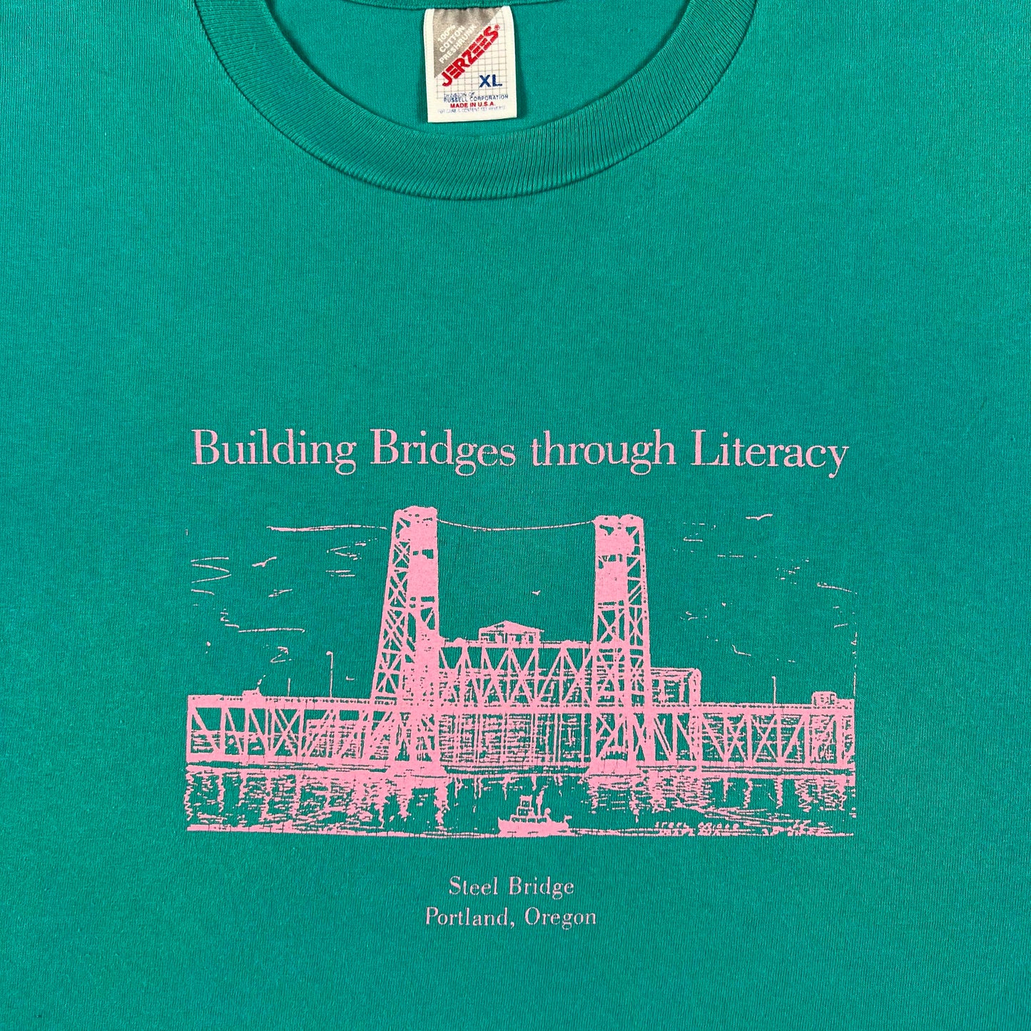 90s Building Bridges Through Literacy Tee- XL