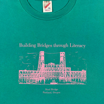 90s Building Bridges Through Literacy Tee- XL
