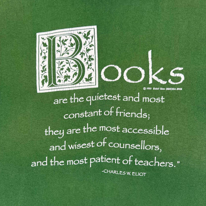 90s Sun Faded Green Books Tee- XL