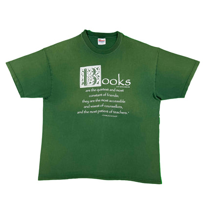 90s Sun Faded Green Books Tee- XL
