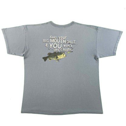 Largemouth Bass 'Keep your Big Mouth Shut...' Tee- XL