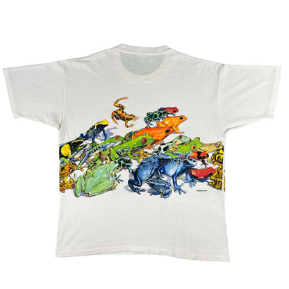 90s Wrap Around Print Tree Frogs Tee- XL