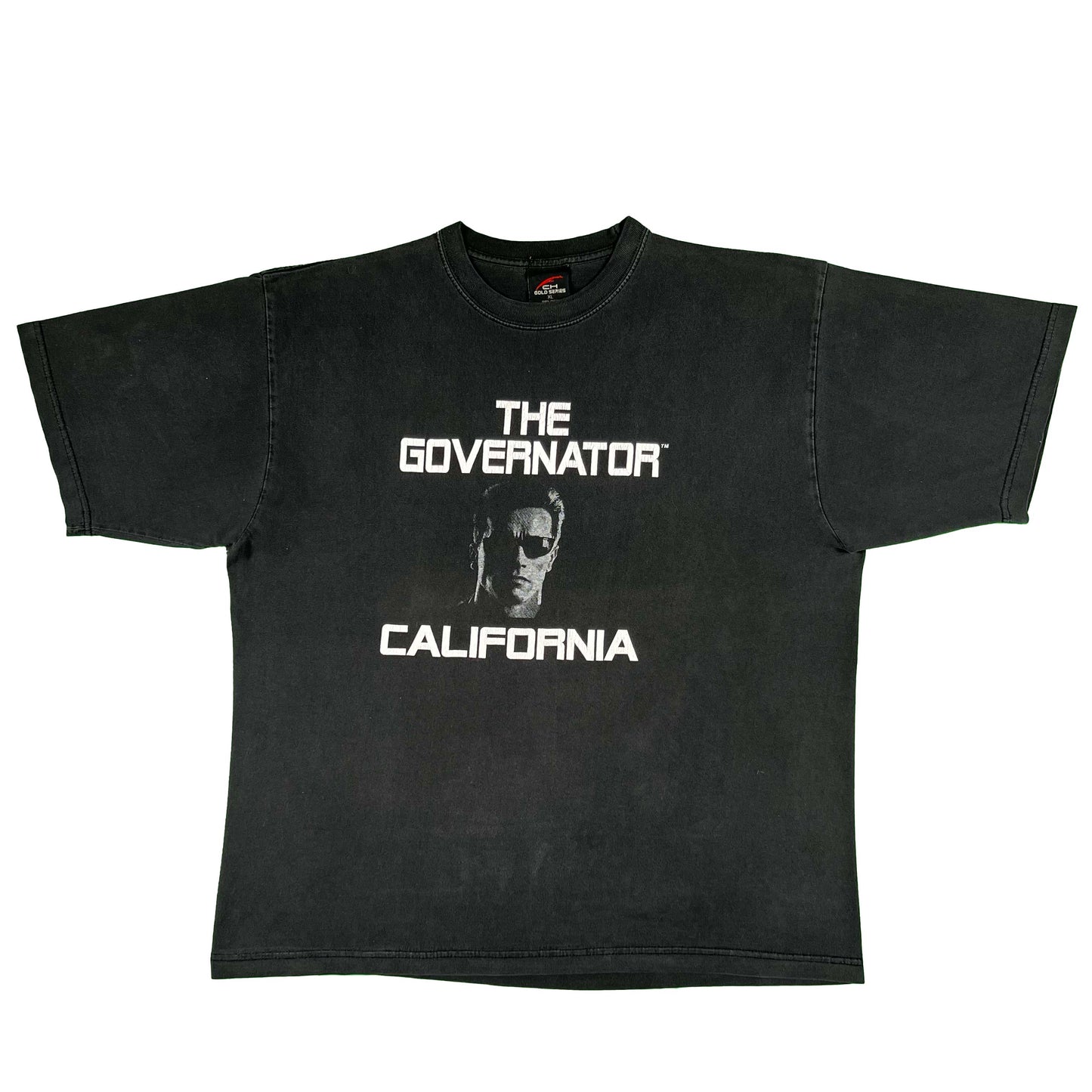 00s Faded Black 'The Governator California' Tee- XL