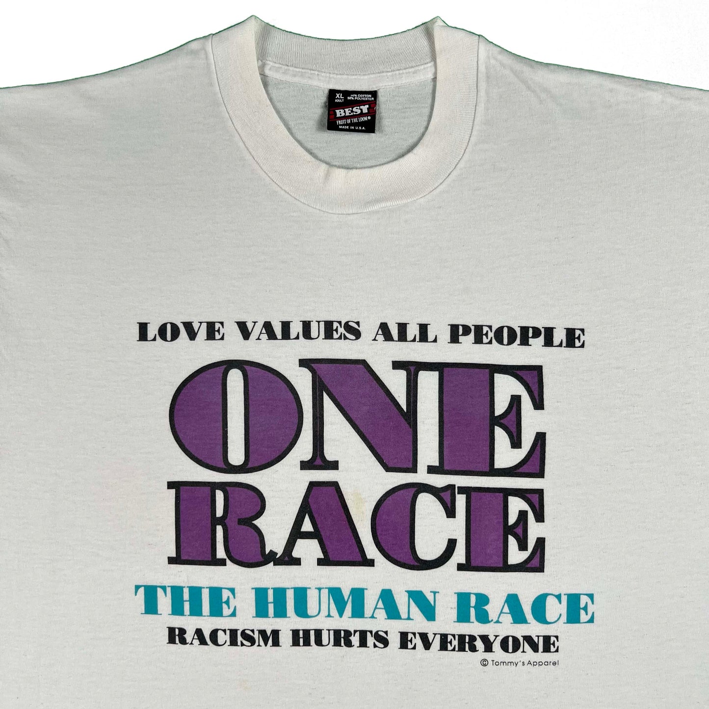 90s One Race, The Human Race Tee- XL