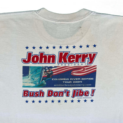 00s 'Bush Don't Jibe' Wind Surfers for John Kerry Tee- L