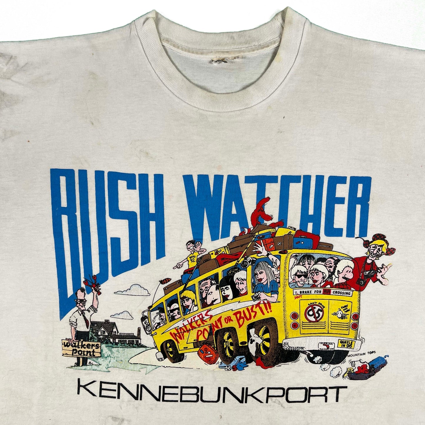 90s Kennebunkport Maine 'Bush Watcher' Tee- XL