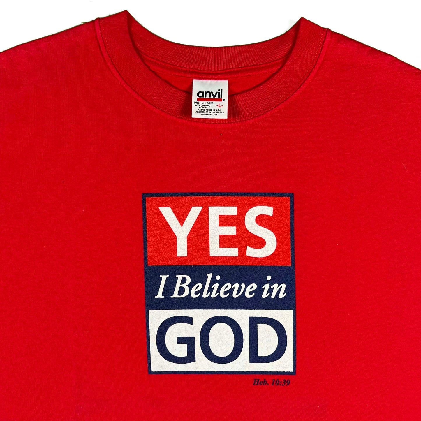 90s 'Yes I Believe in God' Tee- L