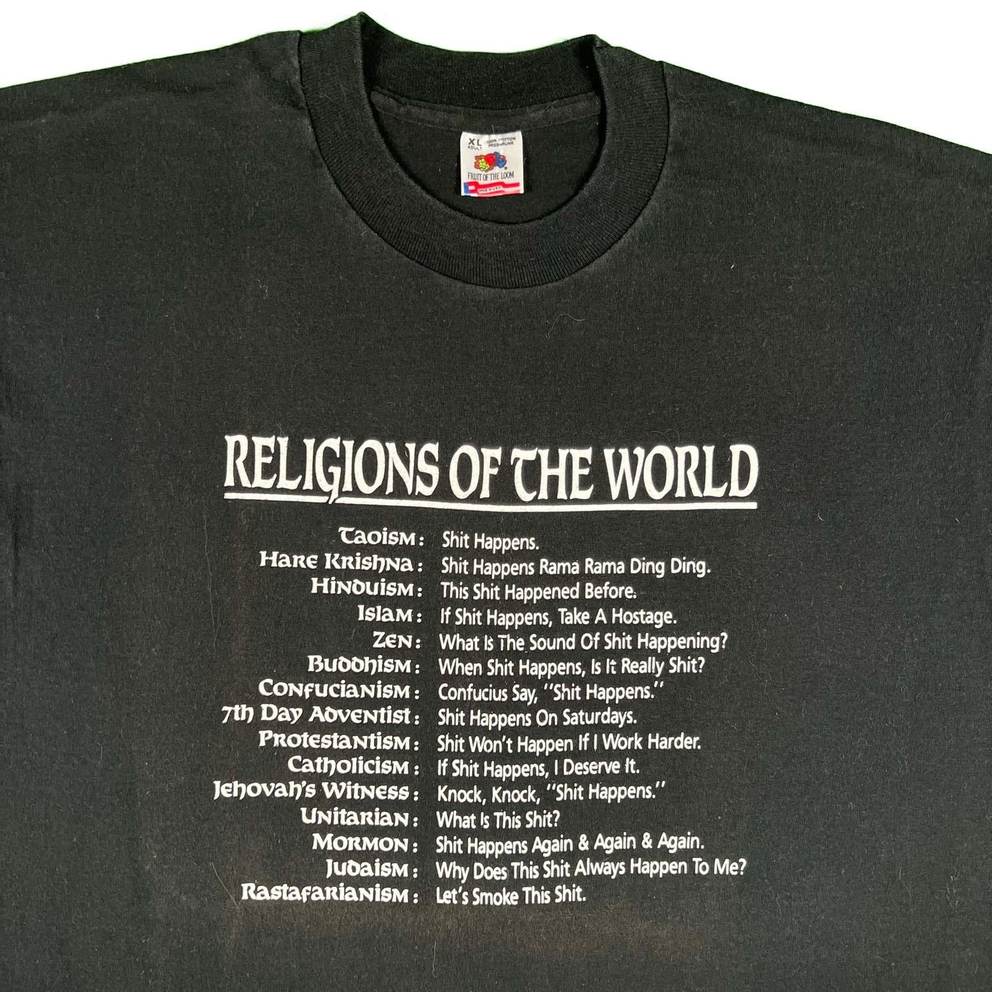 90s Religions of the World Tee- XL