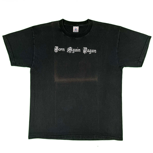 00s Faded Black Born Again Pagan Tee- XL