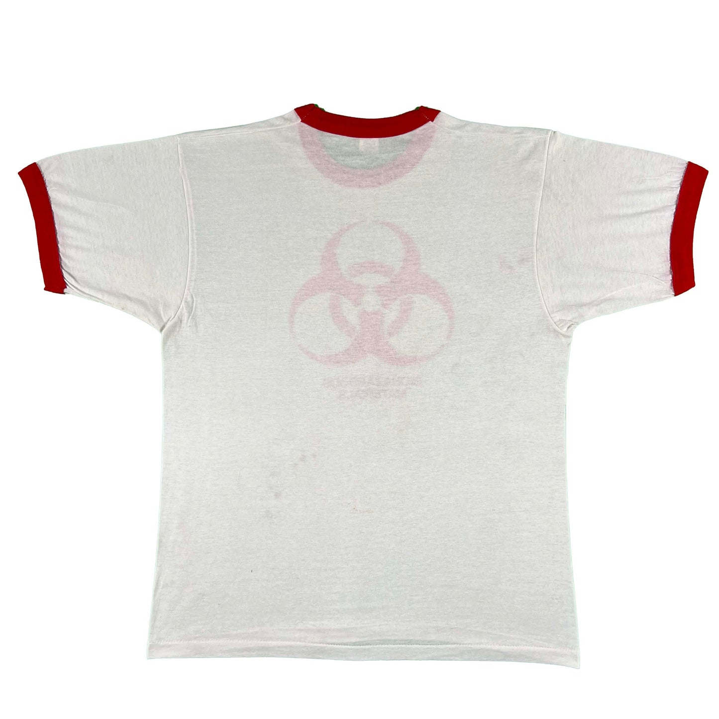 80s Biohazardous Materials Ringer Tee- L