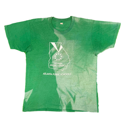 80s Sun Faded Green Atlanta Tee- M