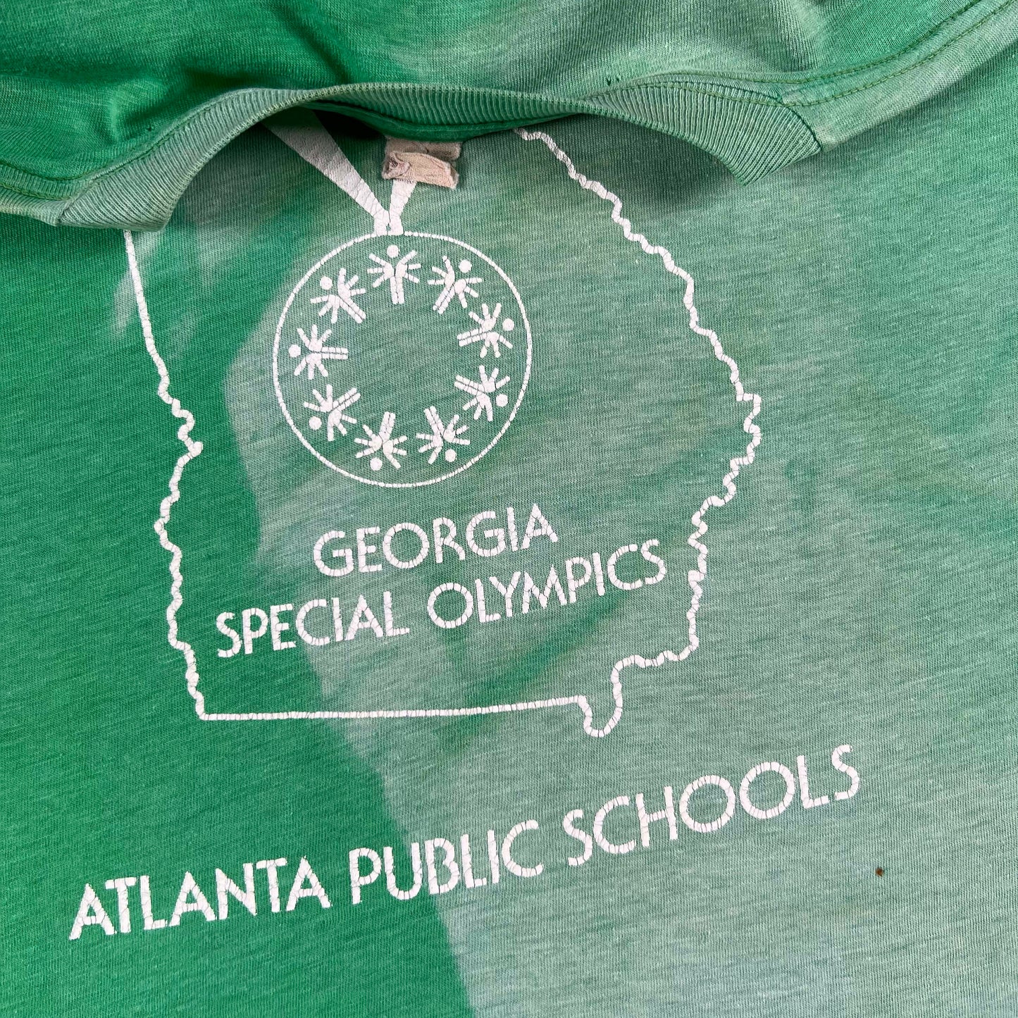 80s Sun Faded Green Atlanta Tee- M