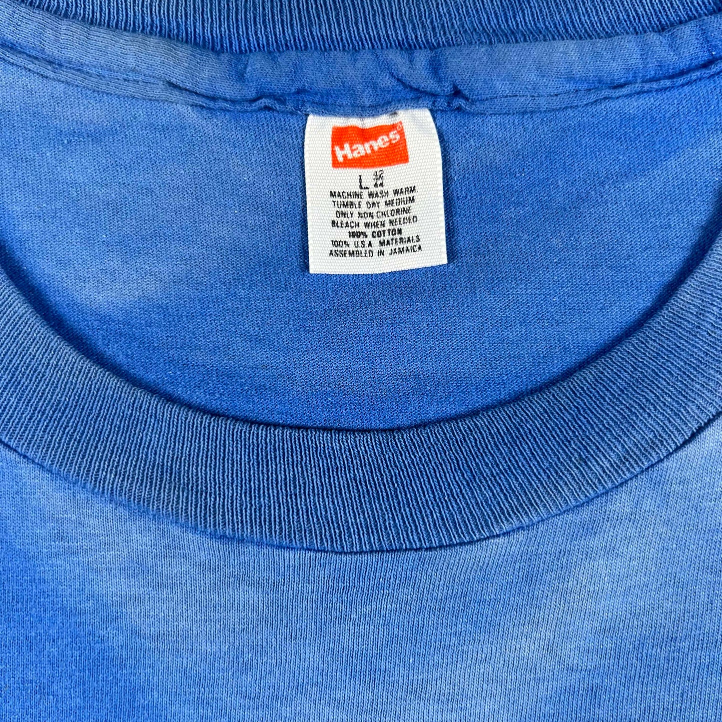 80s Sun Faded Blue Pocket Tee- M