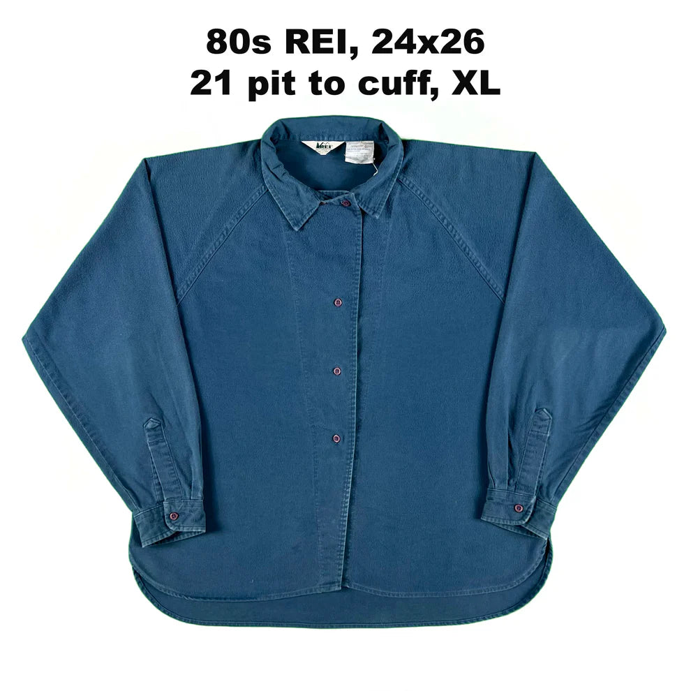 Vintage R.E.I 100% Cotton Chamois Shirts- SELECT SHIRT