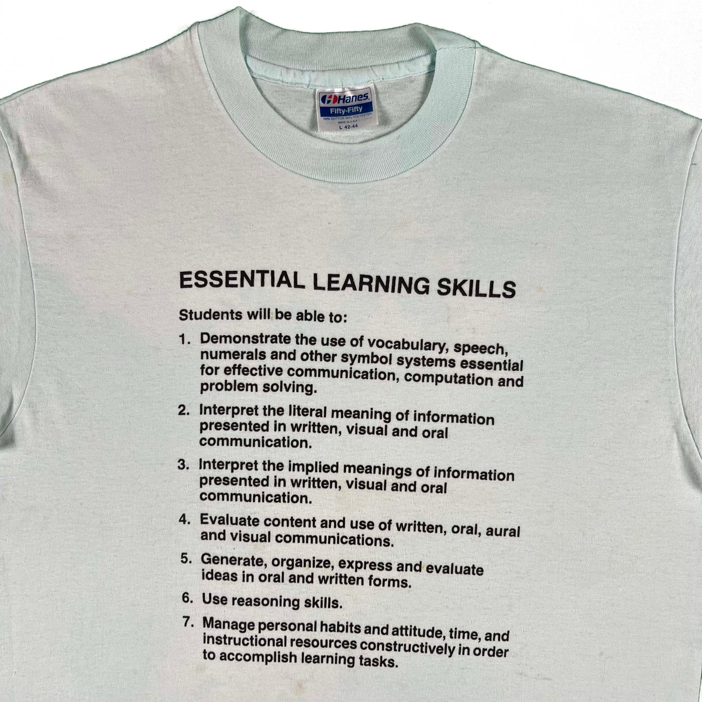 80s Essential Learning Skills Tee- M