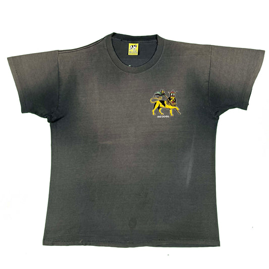 90s Sun Faded Black Big Dogs 'Rasta Dog' Tee- L