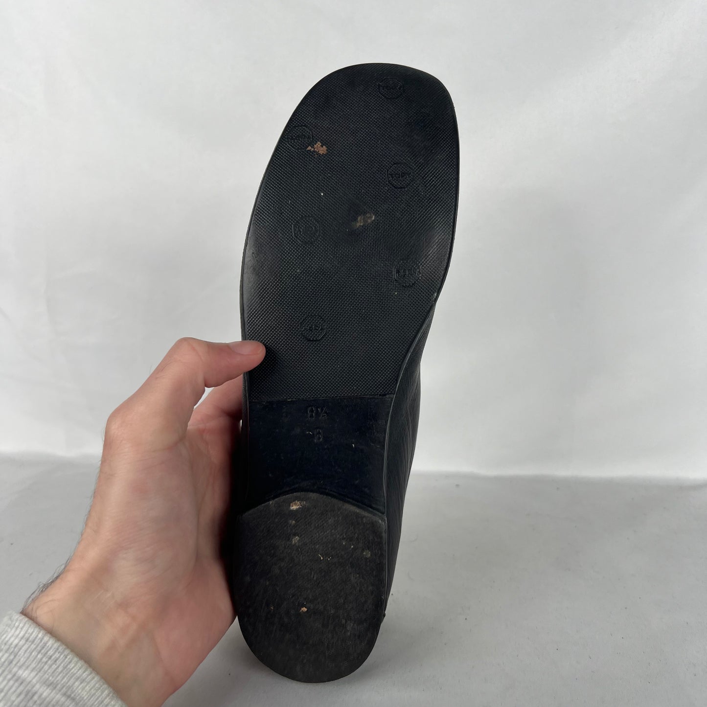 00s Black Leather Cheetah Print Loafers- M's 7, W's 8.5