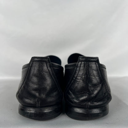 00s Black Leather Cheetah Print Loafers- M's 7, W's 8.5