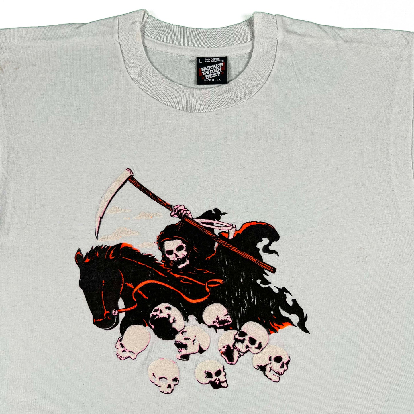 90s Grim Reaper Skulls Tee- L