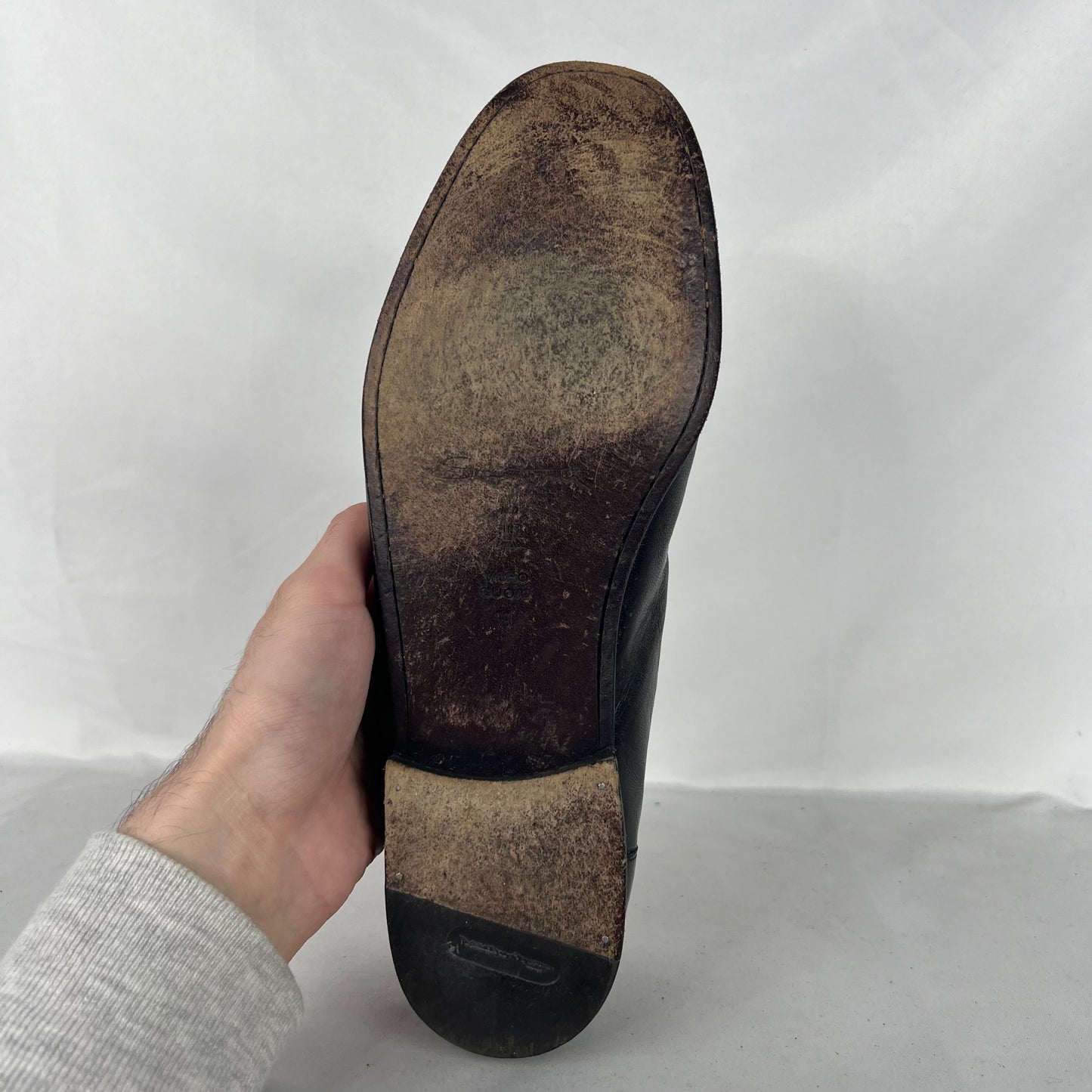 90s Soft Black Leather Penny Loafers- M's 11, W's 12.5
