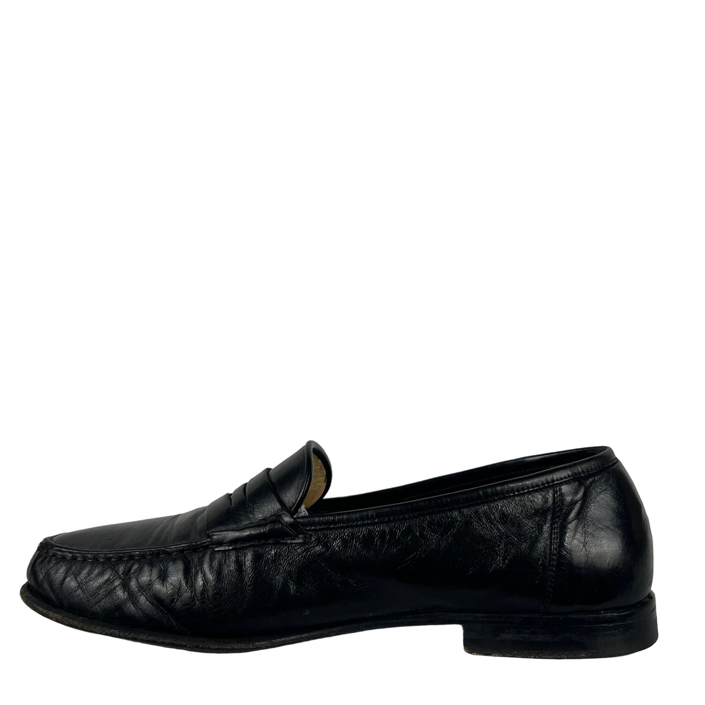 90s Soft Black Leather Penny Loafers- M's 11, W's 12.5