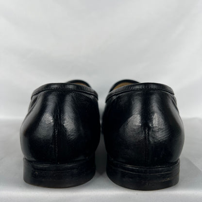 90s Soft Black Leather Penny Loafers- M's 11, W's 12.5