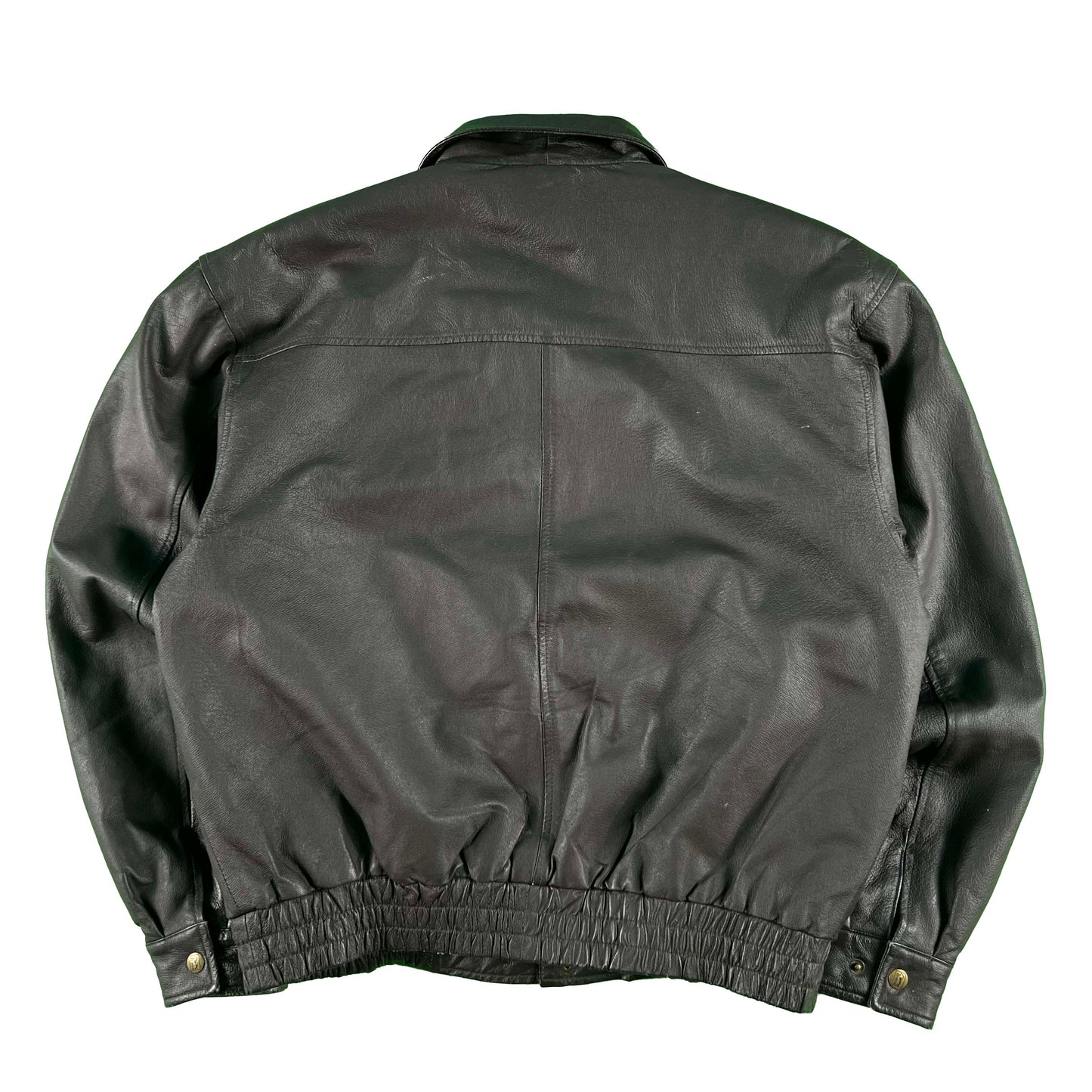 90s/00s PGA Tour Leather Bomber Jacket- L
