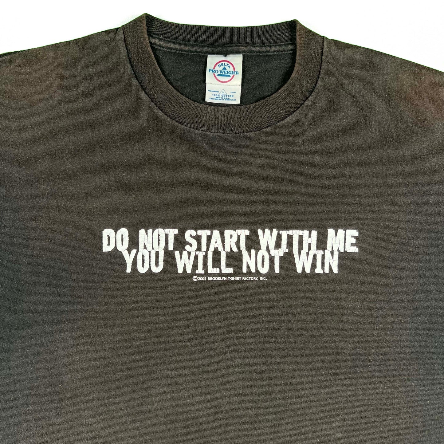 00s Sun Faded 'Do Not Start With Me' Tee- L