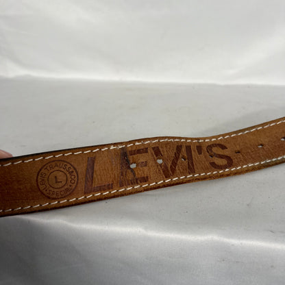 00s Levi's Spell Out Leather Belt- 36"-40"