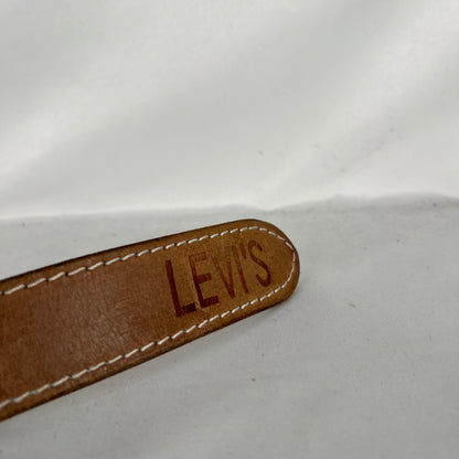 00s Levi's Spell Out Leather Belt- 36"-40"