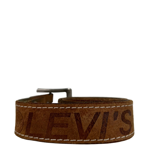 00s Levi's Spell Out Leather Belt- 36"-40"