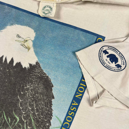 90s Henry David Thoreau Quote Bald Eagle Tee- XL